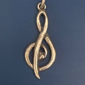 Treble Clef Music Note Sterling Silver Jewelry Charm #musician